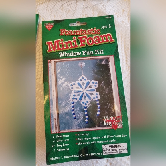 Set of 6 Sealed Mini Foam  Window Kits Snowman Gingerbread  Easy Craft - Picture 7 of 10